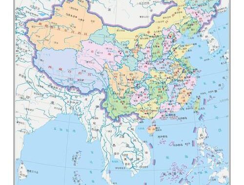 与我国陆地接壤的14个国家