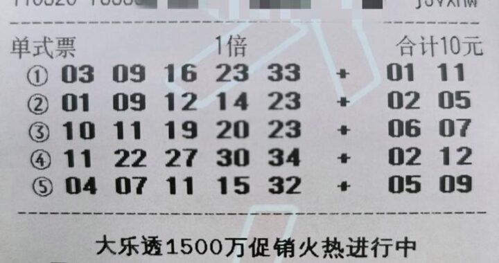 大乐透机选一注：轻松体验随机购彩的乐趣