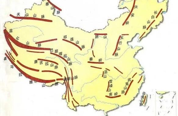 我国山脉地形分布地图：探秘中华大地的脊梁