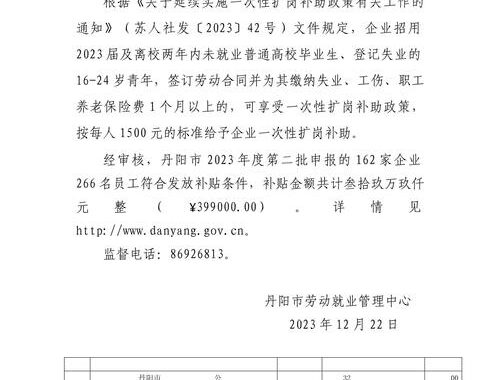 一次性扩岗补助：政策详解与申请指南