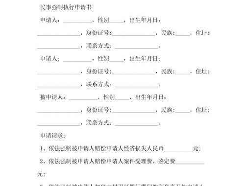 申请执行书模板：全面指南与示例