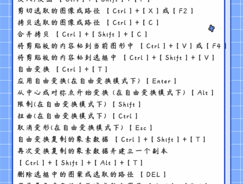 PS的快捷键：解锁图像编辑效率的终极指南