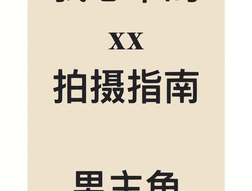 拍摄指南小说：解锁摄影艺术的创意密码