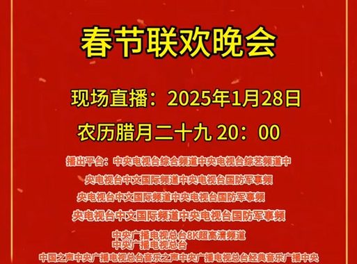 2025春节节目单：精彩纷呈，共庆新春佳节