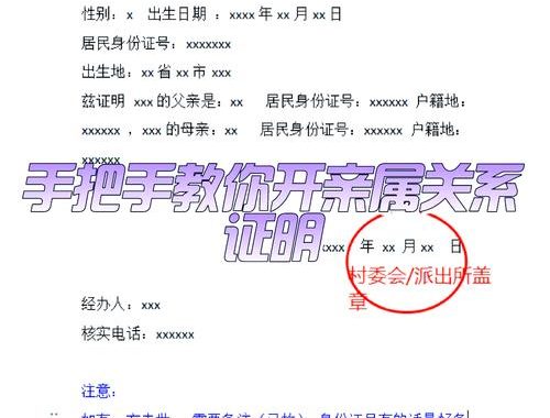 亲属关系证明：全面指南与办理流程